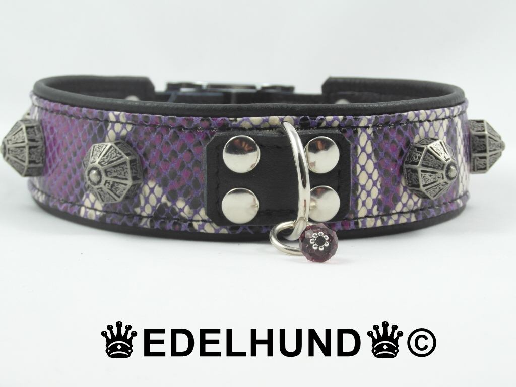 Luxus Hundehalsband aus Leder Snake Deluxe, Luxus Hundehalsband, Exklusive Hundehalsbänder