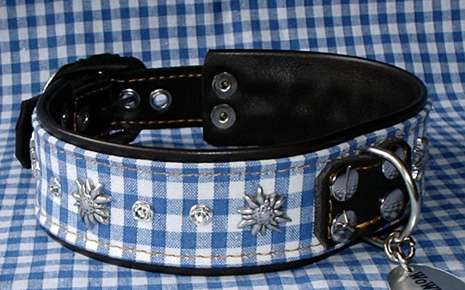 Hundehalsband mit Edelweiß 